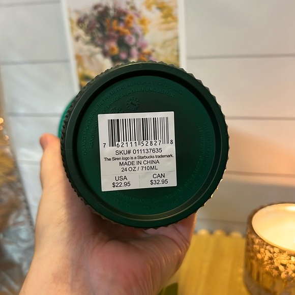 Starbucks Green/Teal Studded Ombré 24oz Cup - Picture 3 of 4